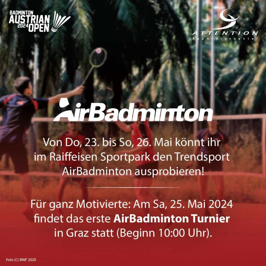 AirBadminton neues SideEvent bei den Badminton Austria Open