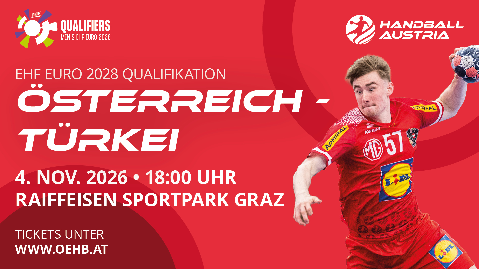 Featured image for “EHF EURO QUALI 2028: Österreich vs. Türkei”